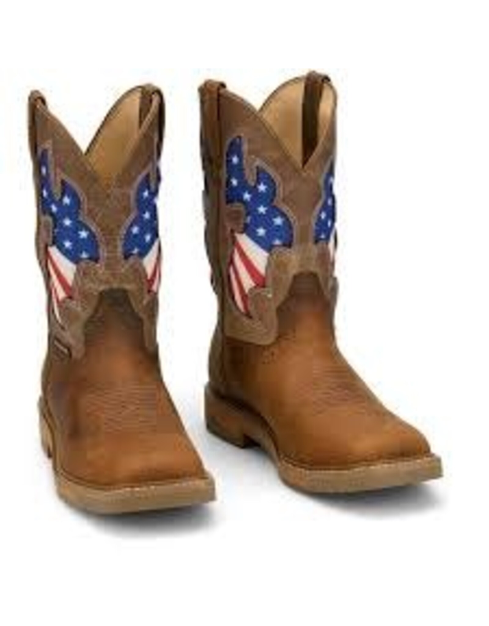 Justin Men's Bolt Pecan Brown Water Buffalo Waterproof Soft Toe Work Boots SE4136