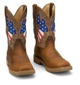 Justin Men's Bolt Pecan Brown Water Buffalo Waterproof Composite Toe Work Boots SE4137