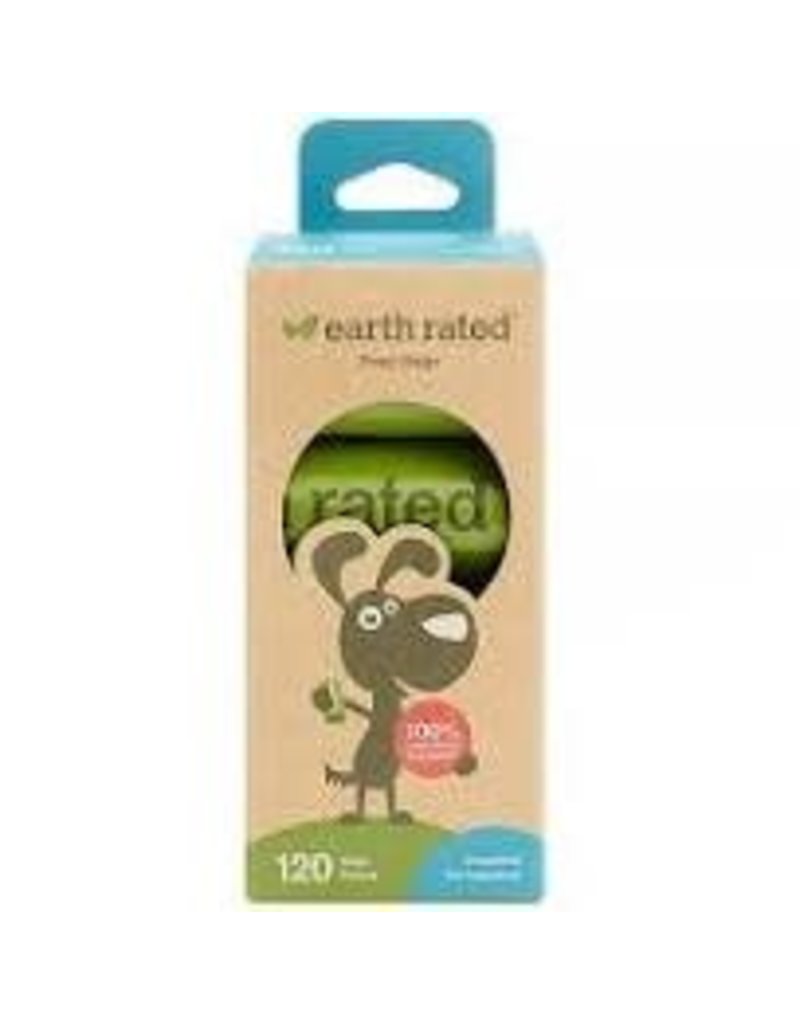 Earth Rated Poop Bags Refill 8 rolls/BX 120 ct Unscented