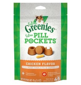 GREENIES/NUTRO Greenies pill pocket  cat chicken flavor 45ct
