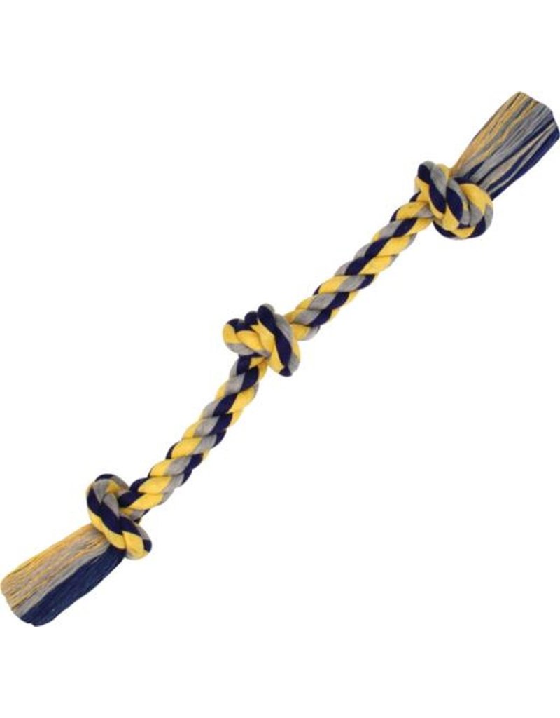 MAMMOTH PET PRODUCTS TUG ROPE MED 3-KNOT ASST. COLORS