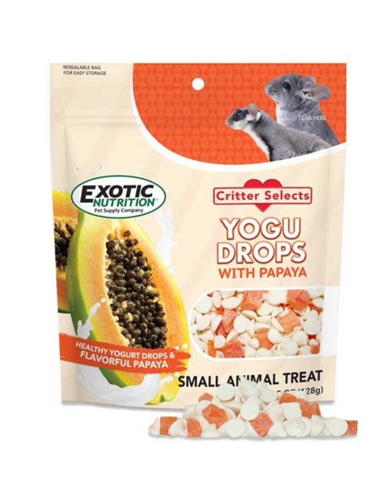 Exotic Nutrition Exotic Nutrition Critter Selects Yogu Drops with Papaya 4.5oz.
