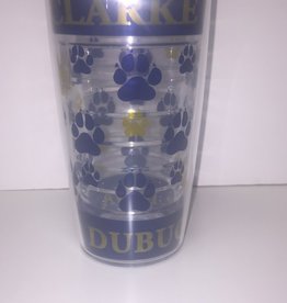 Clarke Insulated Paw Print Tumbler in Navy & Gold