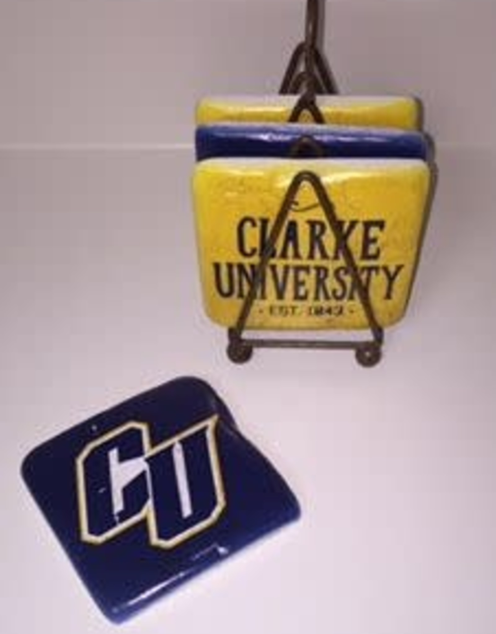 Clarke Navy & Gold Vintage Coaster Set