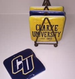 Clarke Navy & Gold Vintage Coaster Set of 4