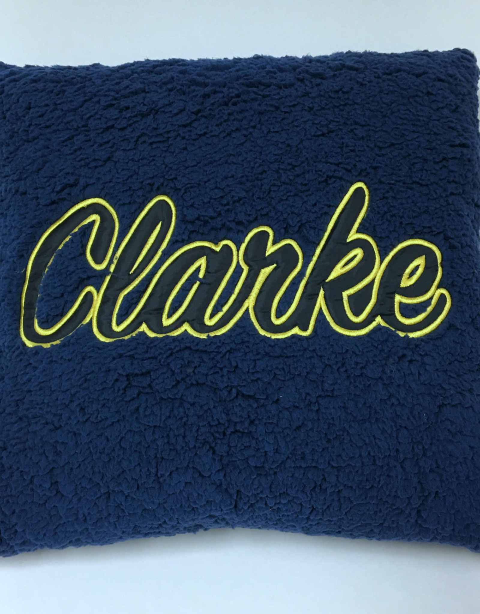 Clarke Navy Sherpa Pillow 15"x15"