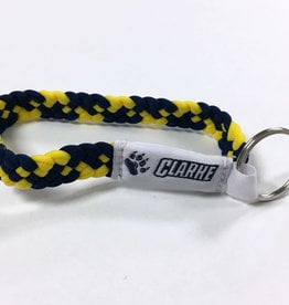 Clarke Stretchy Braided Wristlette in Navy & Gold