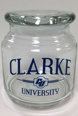 Clarke University Glass Jar with Lid