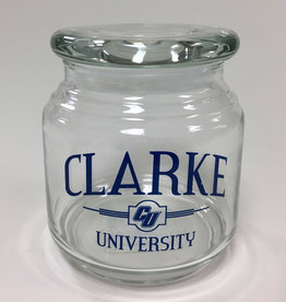 Clarke University Glass Jar with Lid