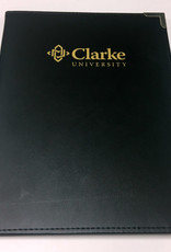 Clarke University Leather Padfolio in Black