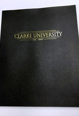 Clarke University Matte Folder with Gold Embossed Logo