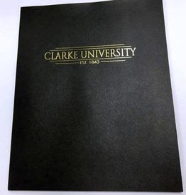 Clarke University Matte Folder with Gold Embossed Logo