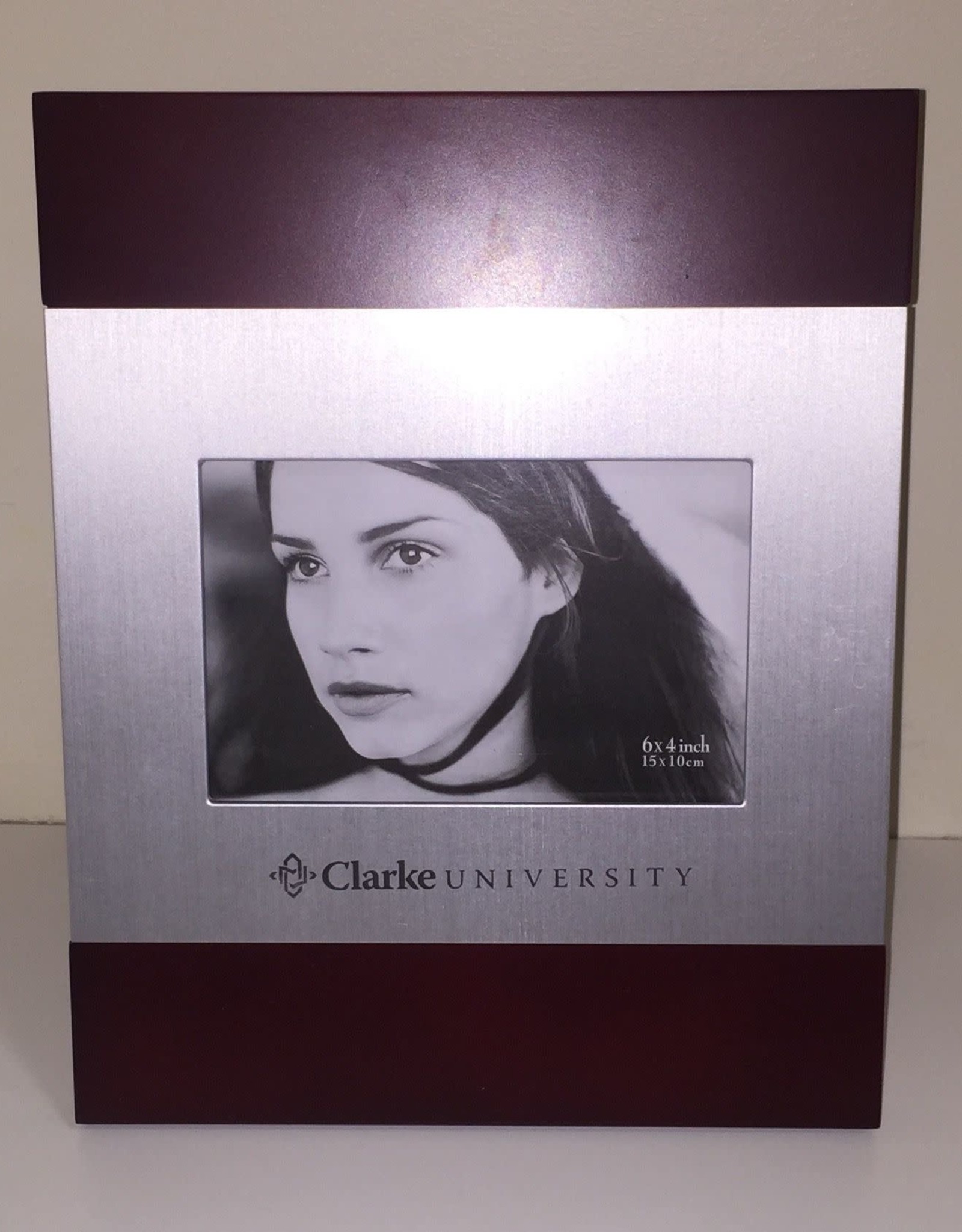 Clarke University Wood & Metal Photo Frame 4"x6"