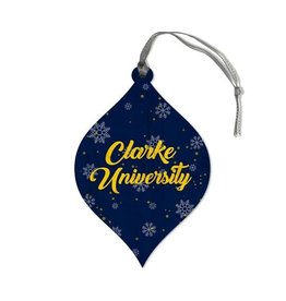 Clarke University Wooden Ornament