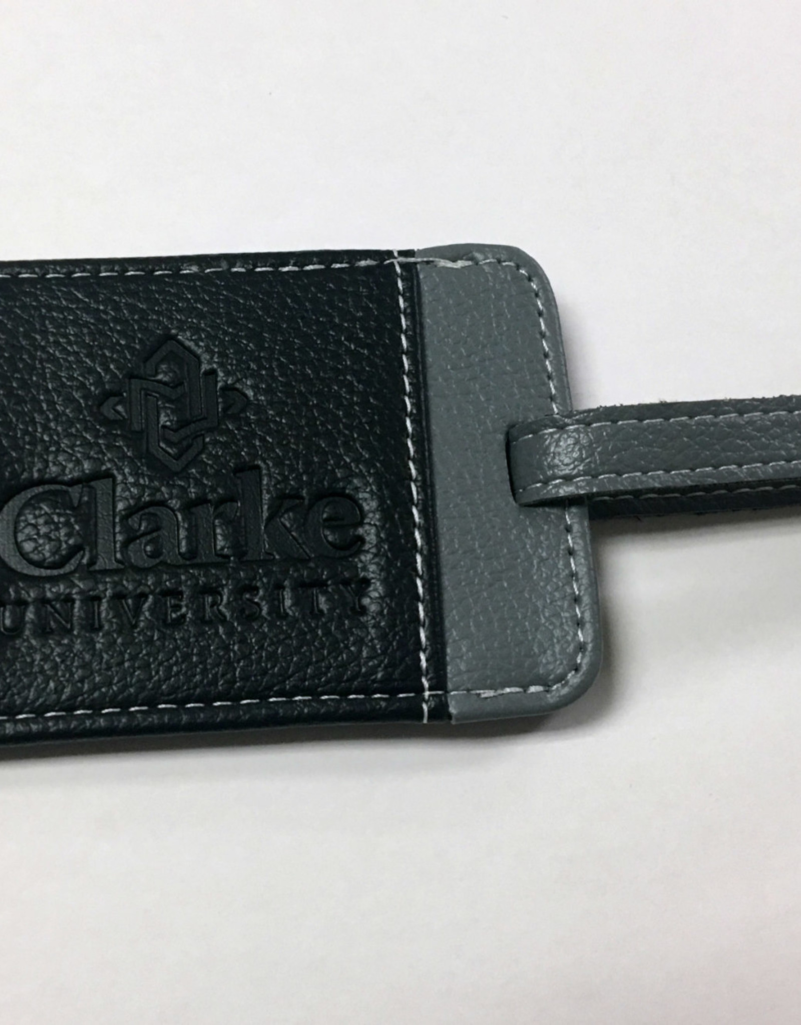 CU Logo Luggage Tag in Grey & Black