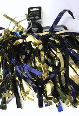 Navy & Gold Shimmer Hair or Wrist Pom