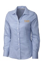 Women's Cutter & Buck Tattersall Blouse in French Blue