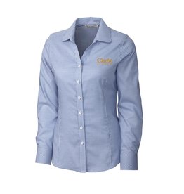 Women's Cutter & Buck Tattersall Blouse in French Blue