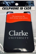 Cellphone ID Case Pocket with White Clarke University Imprint