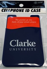 Cellphone ID Case Pocket with White Clarke University Imprint