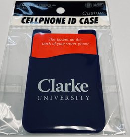 Cellphone ID Case Pocket with White Clarke University Imprint