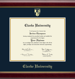 Church Hill Classics Gold Embossed Diploma Frame in Gallery with Navy & Gold Mat