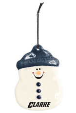 Clarke Ceramic Snowman Ornament -