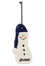 Clarke Ceramic Snowman Ornament -