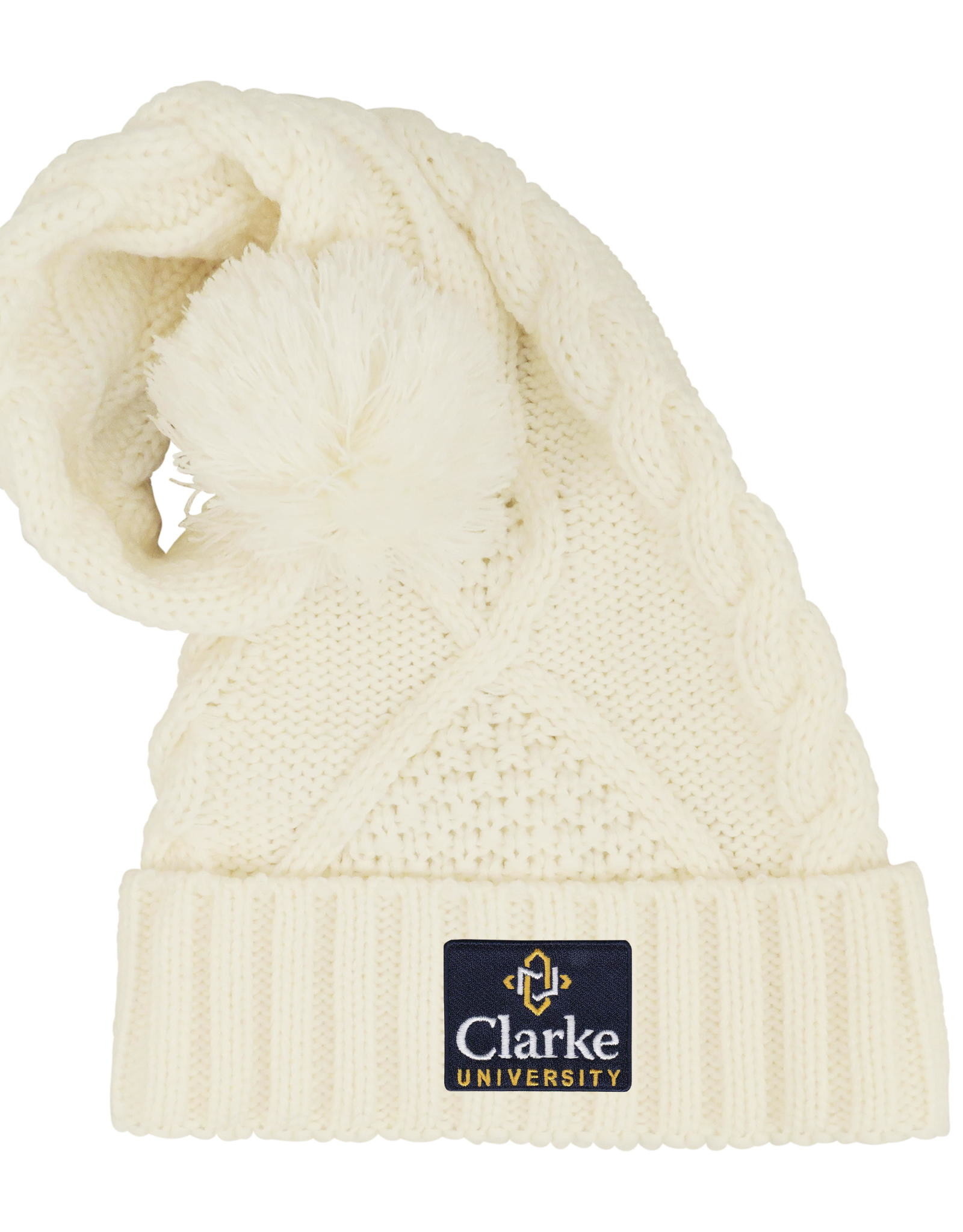 Tinsel Knit Holiday Santa Hat