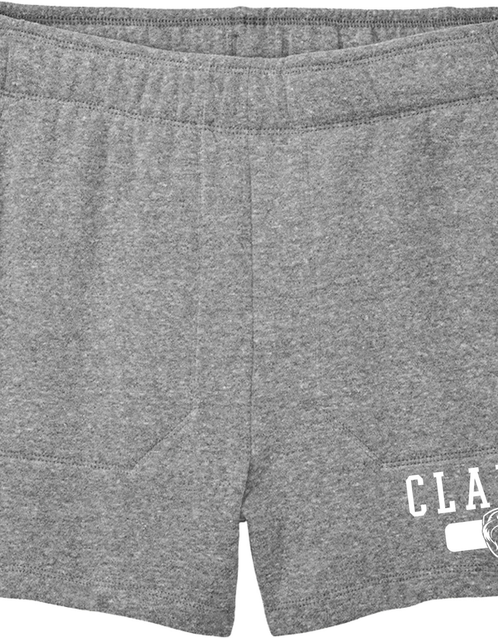 College House College House District Women's Perfect Tri Fleece Short (Grey Frost, Black)