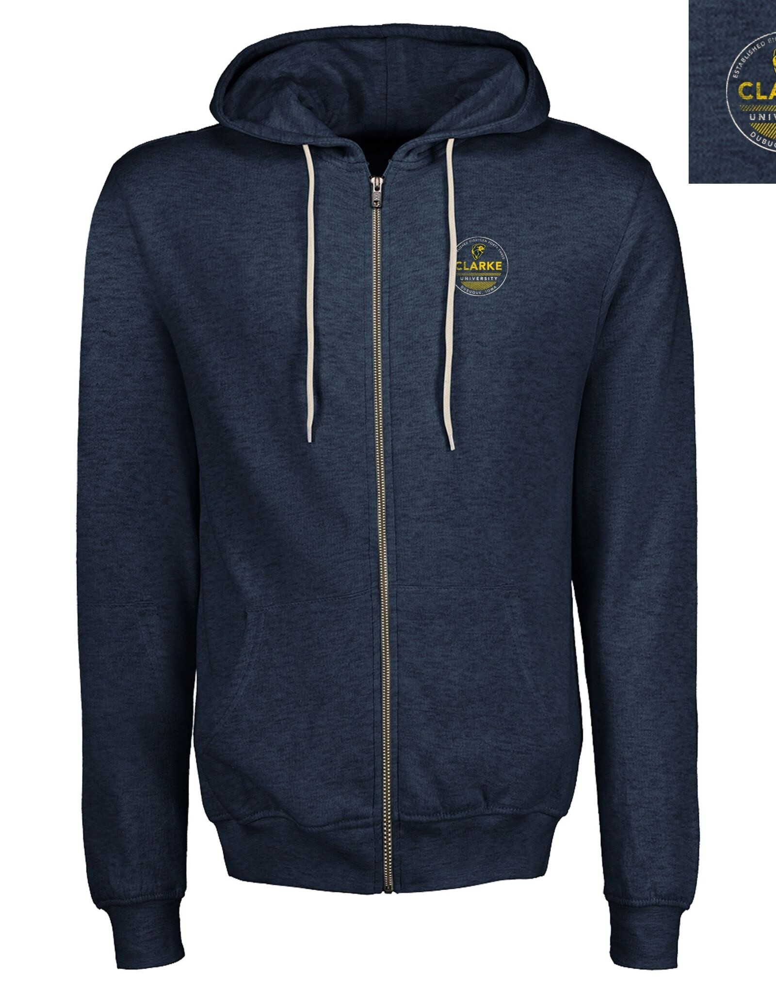 MV Sport MV Sport Fundamental Fleece Zip Hoody (Charcoal, Navy Heather)