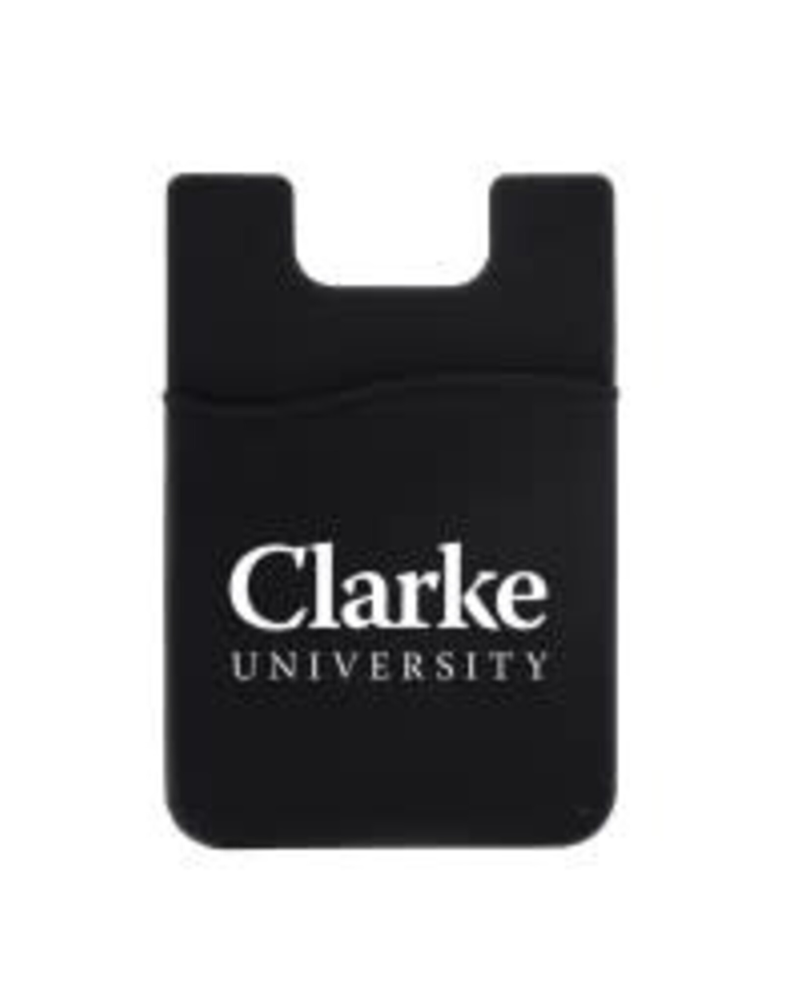 Cellphone ID Case Pocket with White Clarke University Imprint