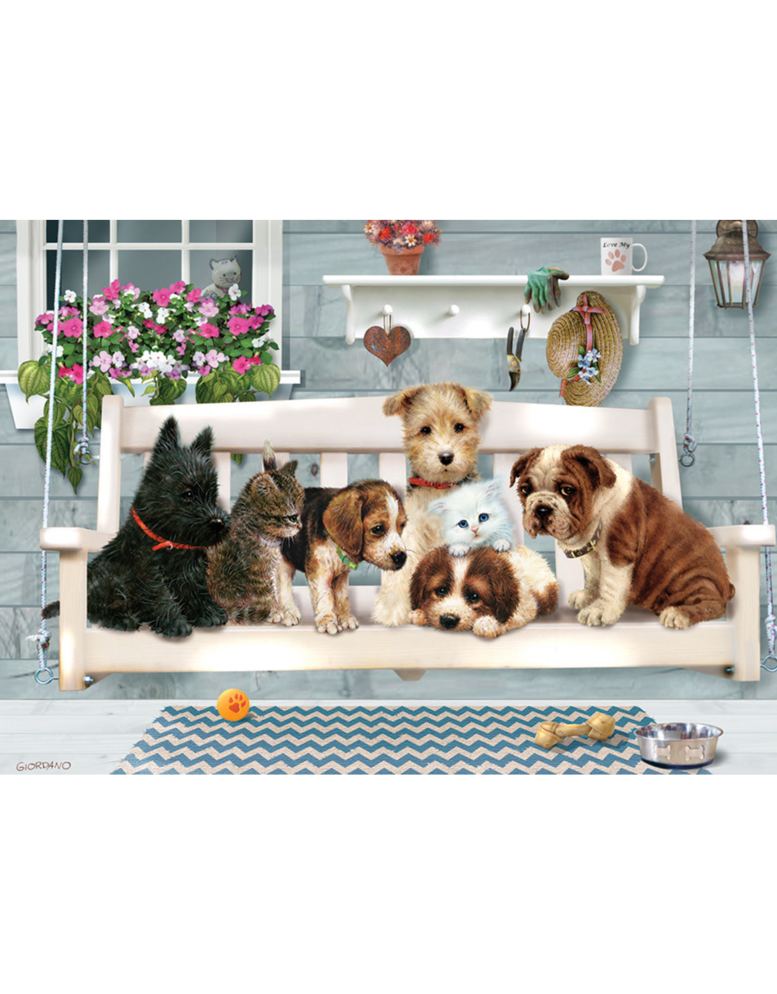 Cobble Hill Porch Swing Buddies Tray Puzzle