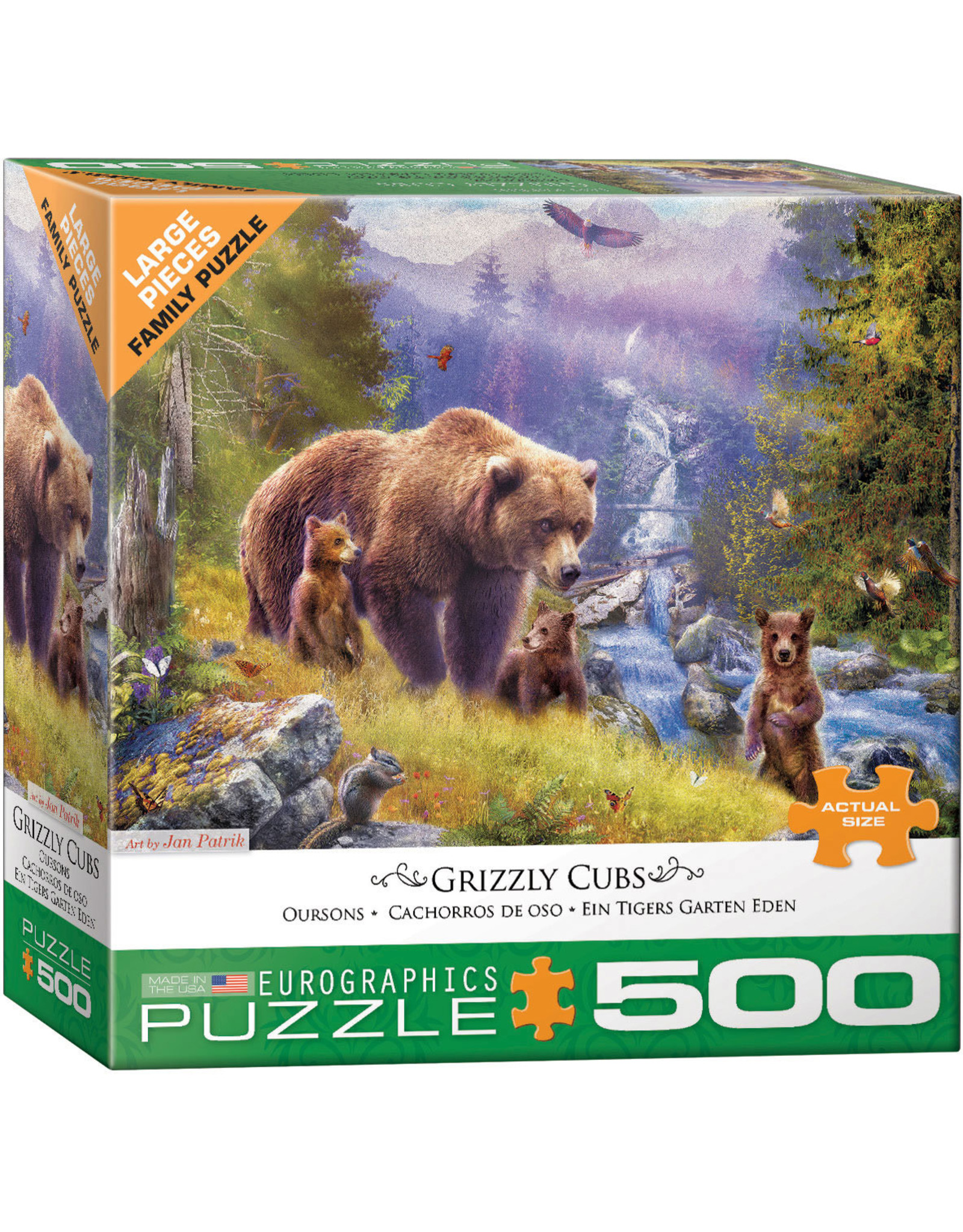 Eurographics Grizzly Cubs by Jan Patrik 500 pc