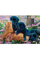 Cobble Hill Black Lab Puppies Tray Puzzle