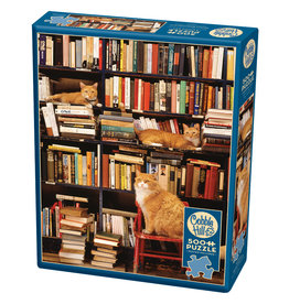 Cobble Hill Gotham Bookstore Cats 500 pc