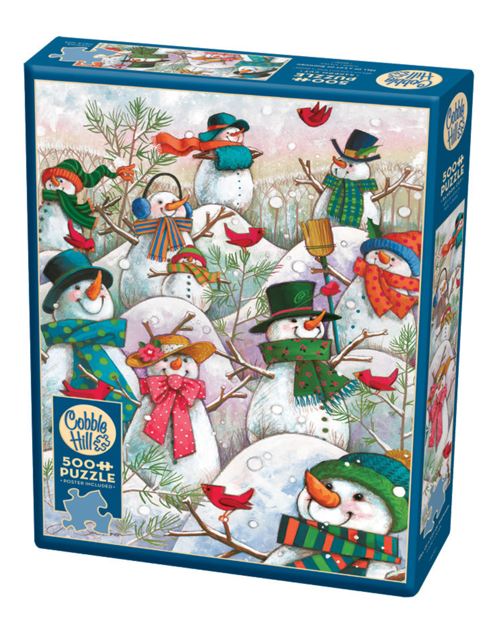 Cobble Hill Hill of a Lot of Snowmen 500 pc