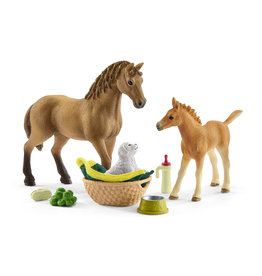Schleich Sarah's Baby Animal Care with Quarter Horse