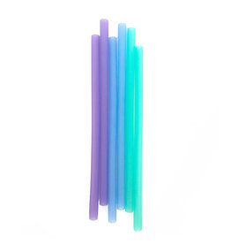 Reusable Silicone Straws 6pk - Ombre Blue