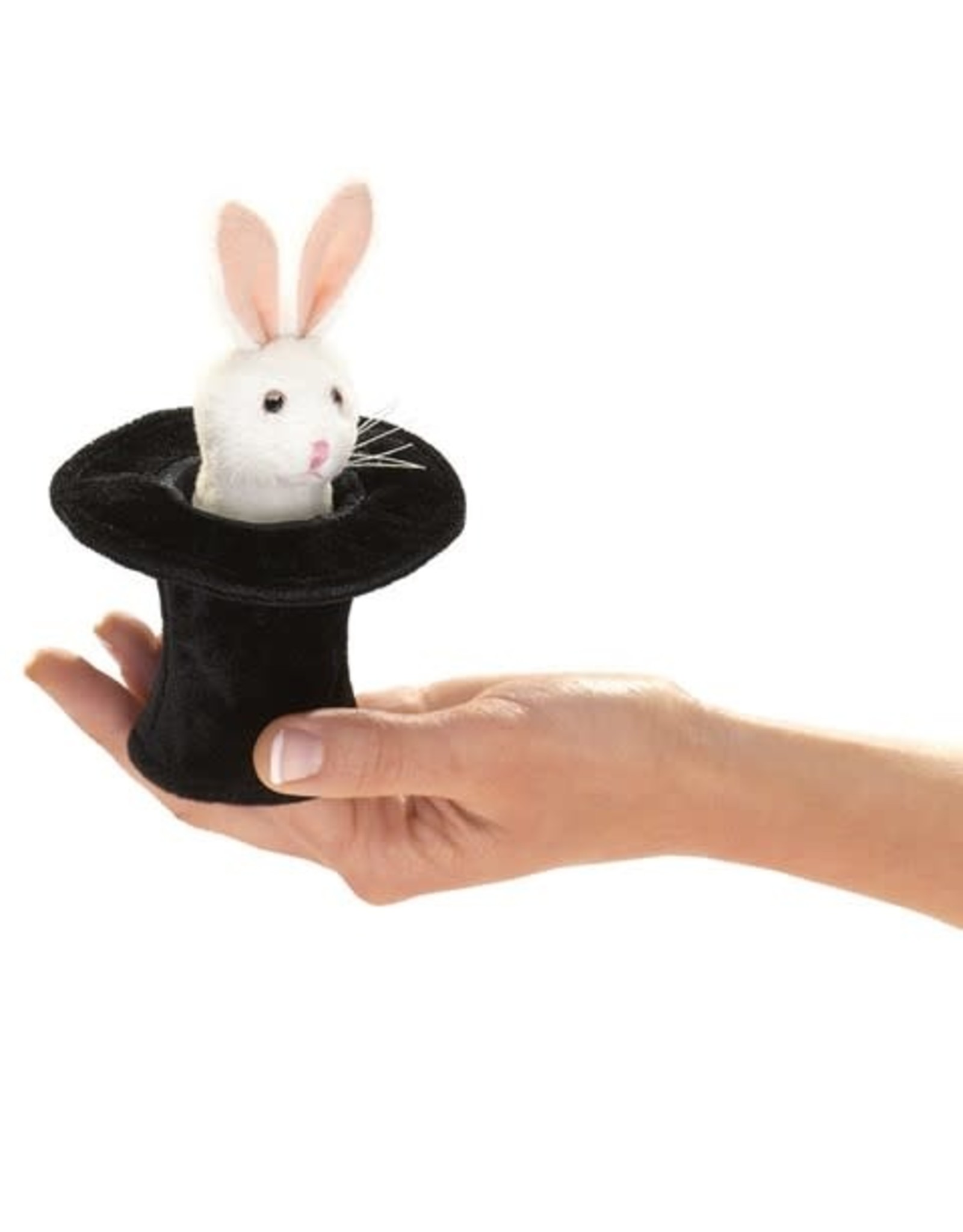 Folkmanis Folkmanis Mini Rabbit in Hat Finger Puppet