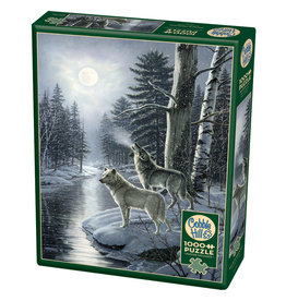 Cobble Hill Wolves by Moonlight 1000 pc