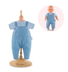 Corolle Corolle 12" Striped T-Shirt & Overalls
