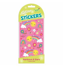 Peaceable Kingdom Glitter Rainbows & Stars Stickers