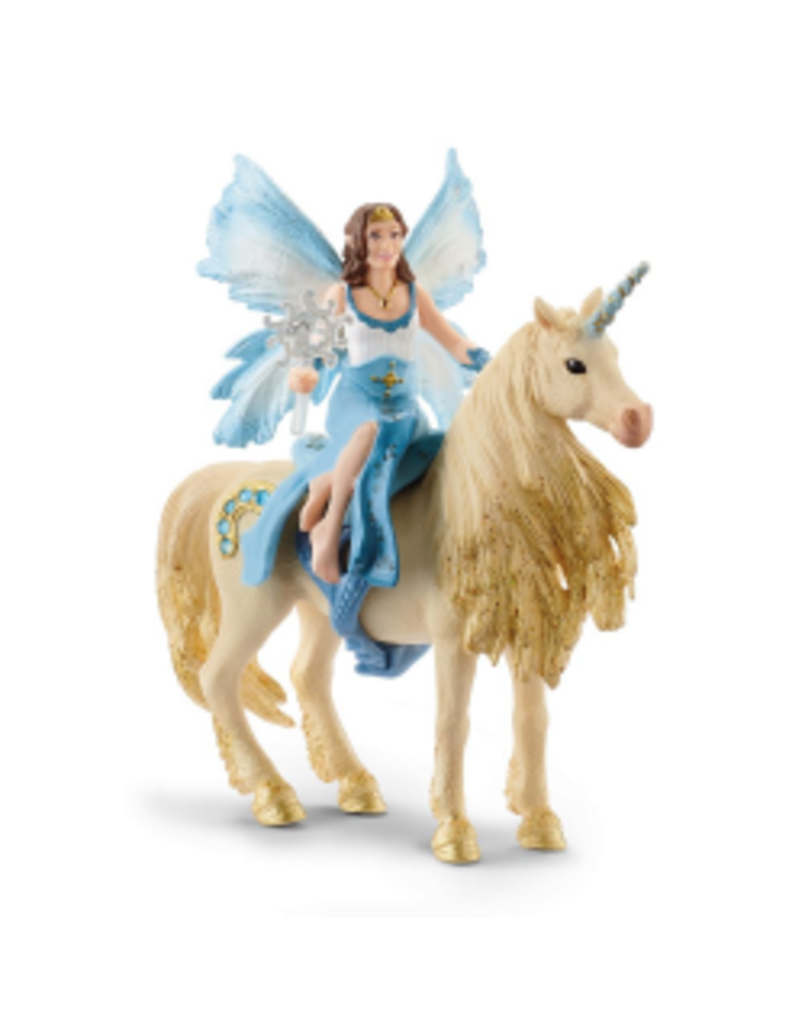 Schleich Eyela Riding a Golden Unicorn