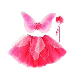 Great Pretenders Pink Fancy Flutter Skirt/Wings/Wand Set, Size 4/6