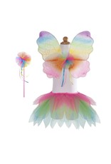Great Pretenders Neon Rainbow Skirt with Wings & Wand size 4/6
