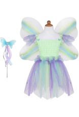 Great Pretenders Butterfly Dress w/Wings & Wand Green/Multi