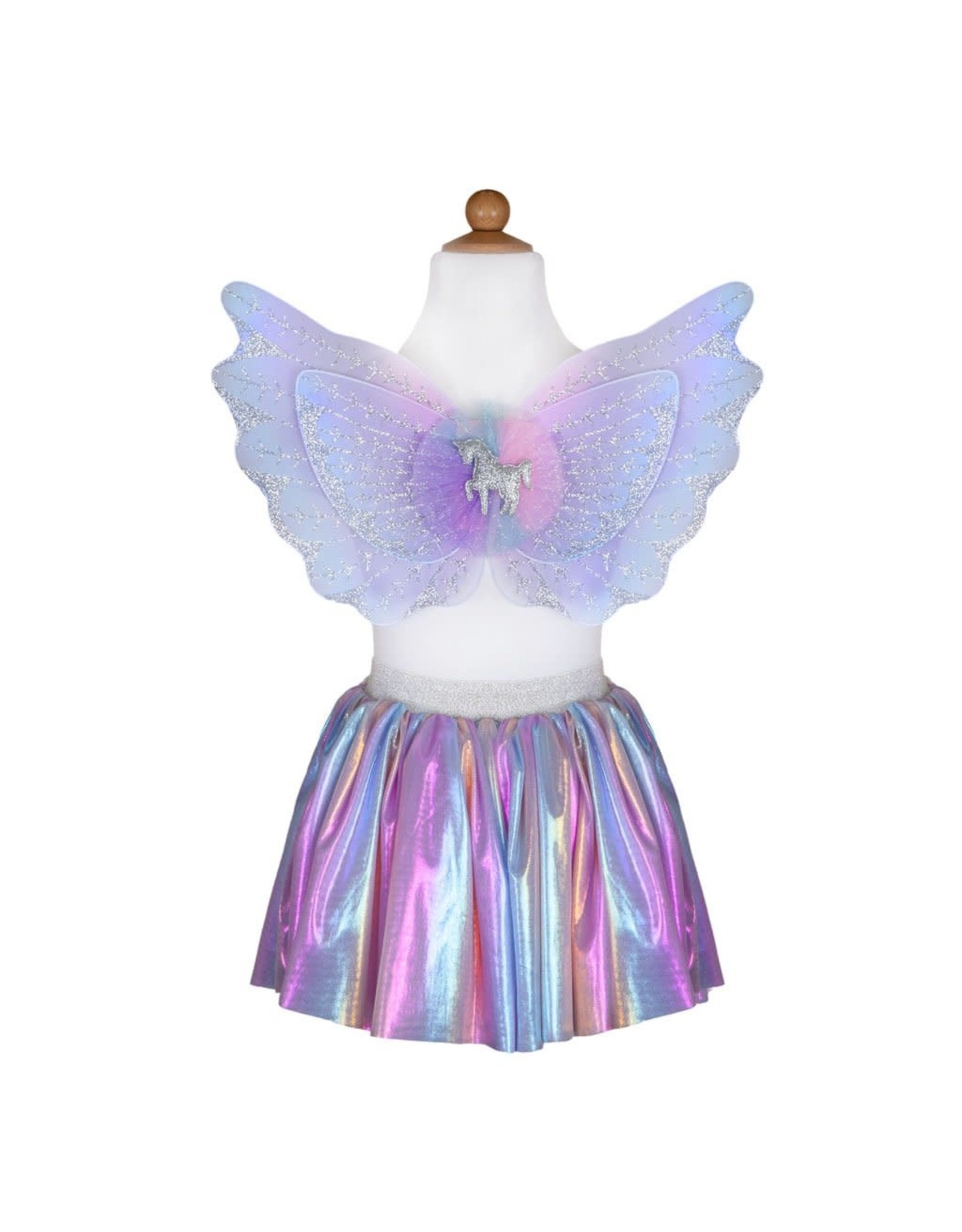 Great Pretenders Pastel Unicorn Skirt & Wings, Size 4/6