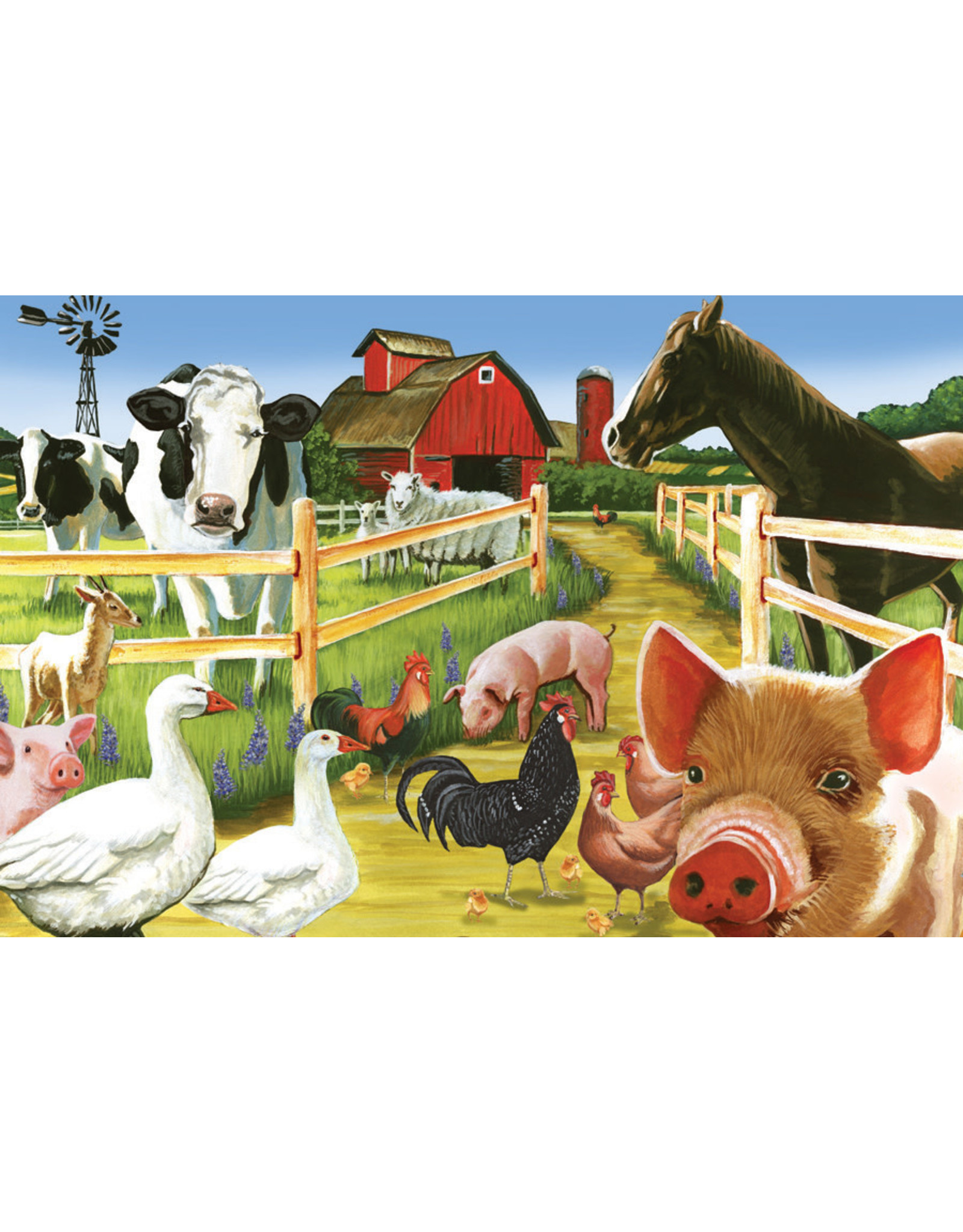 Cobble Hill Farmyard Welcome Tray Puzzle
