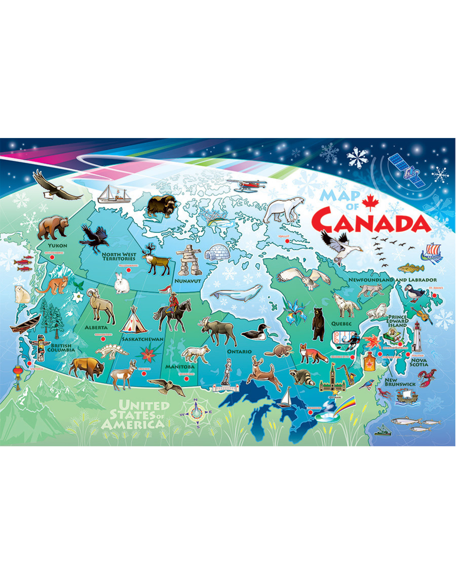Cobble Hill Canada Map Tray Puzzle
